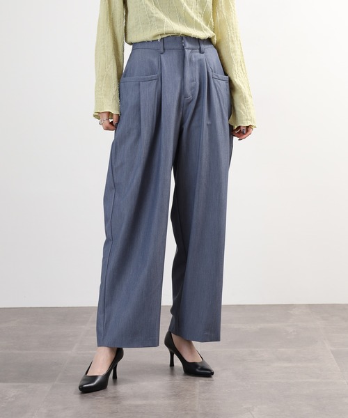 EGLANTINE(エグランティーヌ)の「EGLANTINE コクーンシルエットスラックス(スラックス・レディース・ネイビー/ブラック・38)」の18枚目の写真
