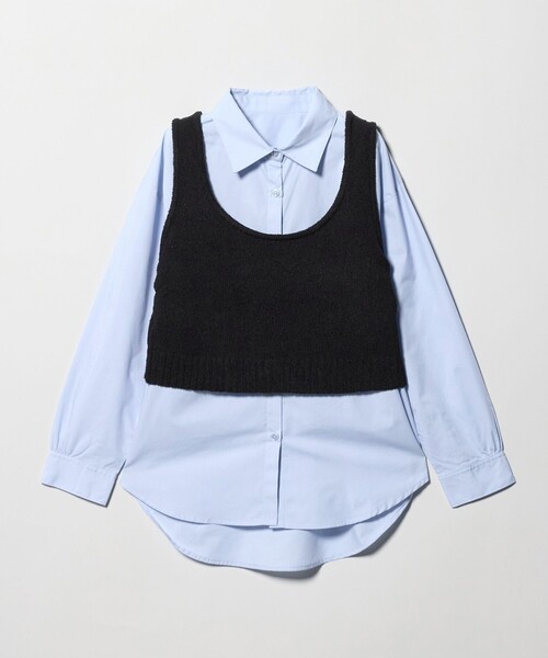 A DAY IN THE LIFE UNITED ARROWS(アデイインザライフユナイテッドアローズ)の「ブークレ ニットベスト+シャツ ‐セットアイテム‐<A DAY IN THE LIFE>(シャツ/ブラウス・レディース・グレー系/ブラック・FREE)」の20枚目の写真