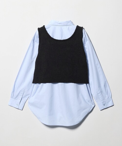 A DAY IN THE LIFE UNITED ARROWS(アデイインザライフユナイテッドアローズ)の「ブークレ ニットベスト+シャツ ‐セットアイテム‐<A DAY IN THE LIFE>(シャツ/ブラウス・レディース・グレー系/ブラック・FREE)」の21枚目の写真