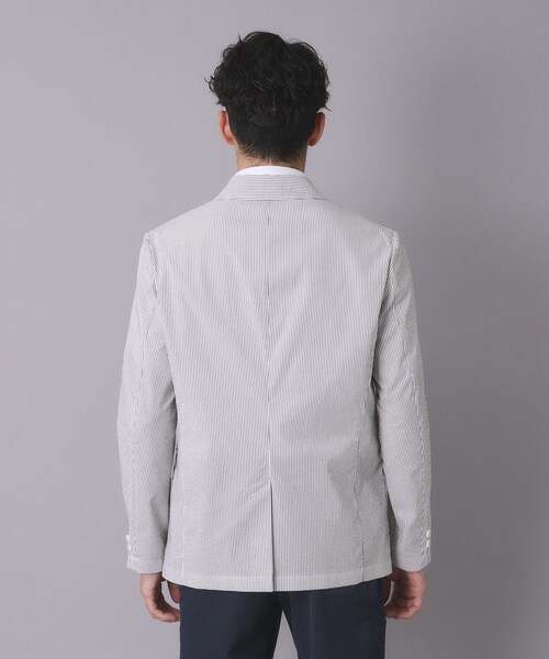 adabat(アダバット)の「【ADABAT NAVY】COOLMAXサッカージャケット(テーラードジャケット・メンズ・ネイビー系2・48/46/50)」の3枚目の写真