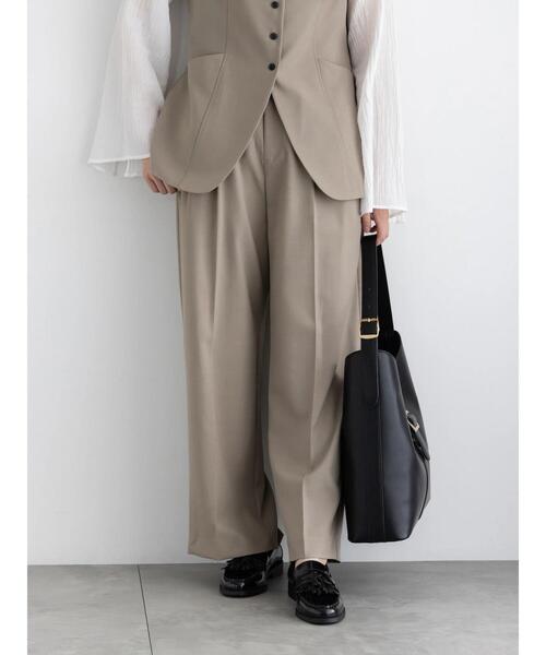 Te chichi（テチチ）の「2タックワイドパンツ【AOYAMA FASHION ASSOCIATION × Té chichi】（その他パンツ・レディース・ネイビー/モカ・F）」の4枚目の写真