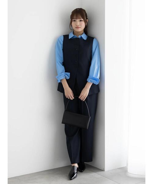 Te chichi（テチチ）の「2タックワイドパンツ【AOYAMA FASHION ASSOCIATION × Té chichi】（その他パンツ・レディース・ネイビー/モカ・F）」の8枚目の写真