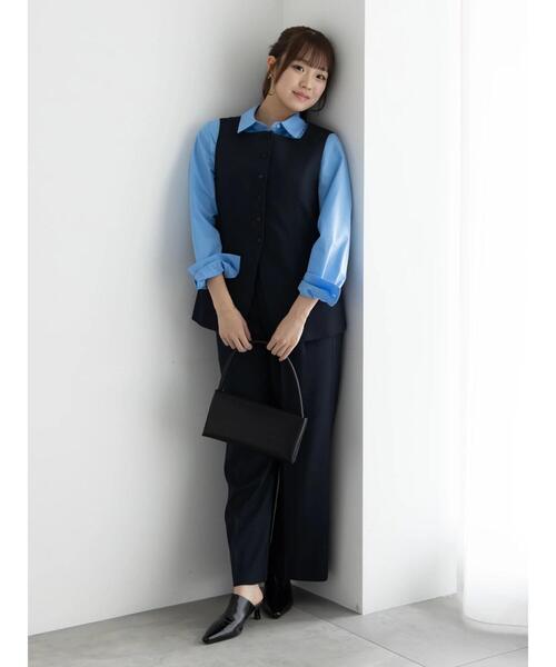 Te chichi（テチチ）の「2タックワイドパンツ【AOYAMA FASHION ASSOCIATION × Té chichi】（その他パンツ・レディース・ネイビー/モカ・F）」の10枚目の写真