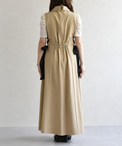 31 Sons de mode（トランテアン　ソン　ドゥ　モード）の「2026春夏新作 サイドリボンワンピース（ワンピース・レディース・ベージュ/グレイッシュベージュ・M/S）」の18枚目の写真