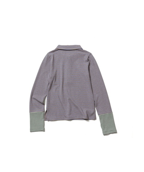 PAMM(パム)の「罫線のボーダーポロトップス(Tシャツ/カットソー・レディース・ベージュ系/レッド系/ブラウン系・1/2)」の19枚目の写真