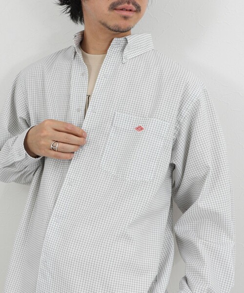 DANTON（ダントン）の「【DANTON】ドットボタン ボタンダウンシャツ 長袖 26SS（DT-B0293POD）（シャツ/ブラウス・メンズ・ホワイト系その他・38/40/42/44）」の3枚目の写真