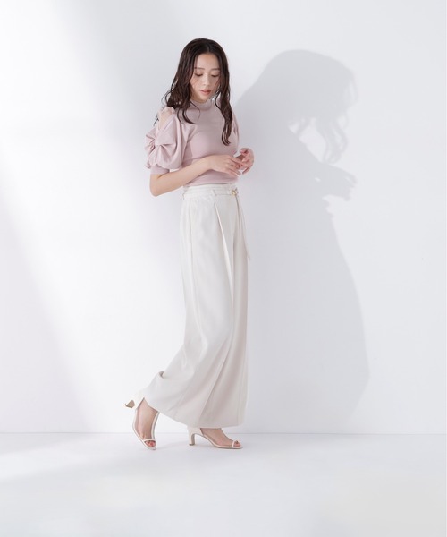 NATURAL BEAUTY BASIC(ナチュラルビューティーベーシック)の「【CLASSY.5月号掲載】【Oggi5月号掲載】◇<骨格ウェーブ>ハイウエストベルテッドパンツ(その他パンツ・レディース・ライトグリーン/ベージュ/チャコールグレー・X-SMALL/SMALL/MEDIUM)」の17枚目の写真