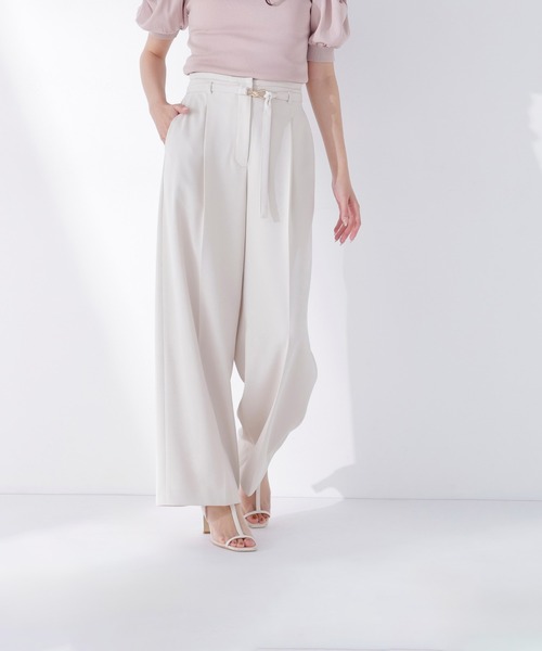 NATURAL BEAUTY BASIC(ナチュラルビューティーベーシック)の「【CLASSY.5月号掲載】【Oggi5月号掲載】◇<骨格ウェーブ>ハイウエストベルテッドパンツ(その他パンツ・レディース・ライトグリーン/ベージュ/チャコールグレー・X-SMALL/SMALL/MEDIUM)」の18枚目の写真