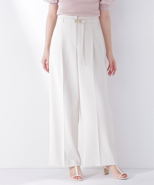 NATURAL BEAUTY BASIC(ナチュラルビューティーベーシック)の「【CLASSY.5月号掲載】【Oggi5月号掲載】◇<骨格ウェーブ>ハイウエストベルテッドパンツ(その他パンツ・レディース・ライトグリーン/ベージュ/チャコールグレー・X-SMALL/SMALL/MEDIUM)」の19枚目の写真