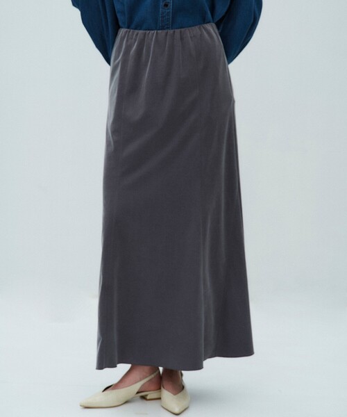 PUBLIC TOKYO（パブリックトウキョウ）の「【2026春新作】フィブリルナローフレアスカート（スカート・レディース・ブラック/グレー・1/2）」の6枚目の写真