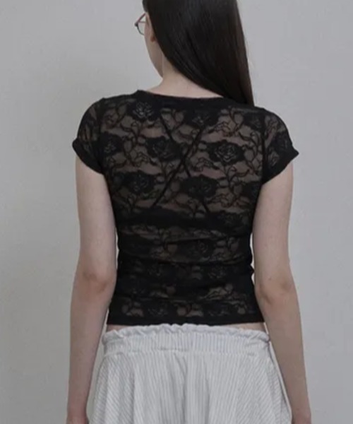 Ada.(エイダ)の「◇SETUPEXE◇ブランド直輸入正規品/33 レース トップ 33 LACE TOP(Tシャツ/カットソー・レディース・ピンク/ホワイト/ブラック・FREE)」の16枚目の写真