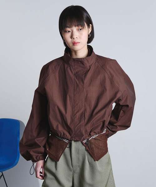 ROSE BUD（ローズバッド）の「(mici)SHEER SHORT BLOUSON（ブルゾン・レディース・ライトブルー/ブラウン・ONE SIZE）」の14枚目の写真