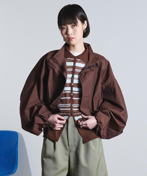 ROSE BUD（ローズバッド）の「(mici)SHEER SHORT BLOUSON（ブルゾン・レディース・ライトブルー/ブラウン・ONE SIZE）」の15枚目の写真