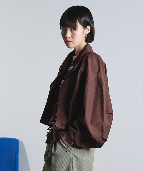 ROSE BUD（ローズバッド）の「(mici)SHEER SHORT BLOUSON（ブルゾン・レディース・ライトブルー/ブラウン・ONE SIZE）」の16枚目の写真