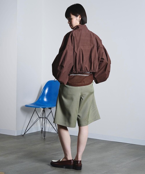 ROSE BUD（ローズバッド）の「(mici)SHEER SHORT BLOUSON（ブルゾン・レディース・ライトブルー/ブラウン・ONE SIZE）」の20枚目の写真
