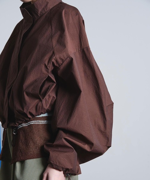 ROSE BUD（ローズバッド）の「(mici)SHEER SHORT BLOUSON（ブルゾン・レディース・ライトブルー/ブラウン・ONE SIZE）」の3枚目の写真