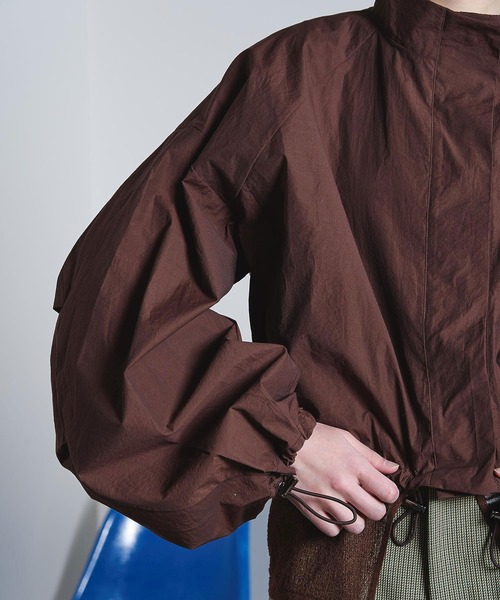 ROSE BUD（ローズバッド）の「(mici)SHEER SHORT BLOUSON（ブルゾン・レディース・ライトブルー/ブラウン・ONE SIZE）」の4枚目の写真