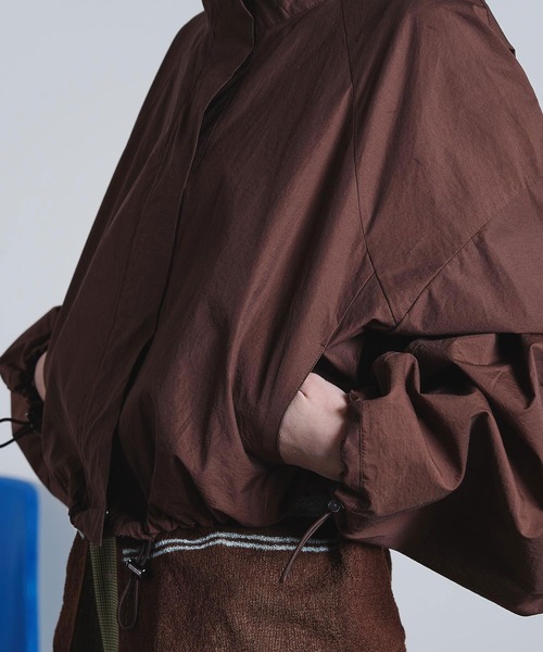 ROSE BUD（ローズバッド）の「(mici)SHEER SHORT BLOUSON（ブルゾン・レディース・ライトブルー/ブラウン・ONE SIZE）」の5枚目の写真