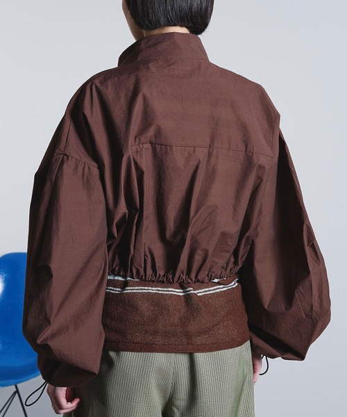 ROSE BUD（ローズバッド）の「(mici)SHEER SHORT BLOUSON（ブルゾン・レディース・ライトブルー/ブラウン・ONE SIZE）」の6枚目の写真