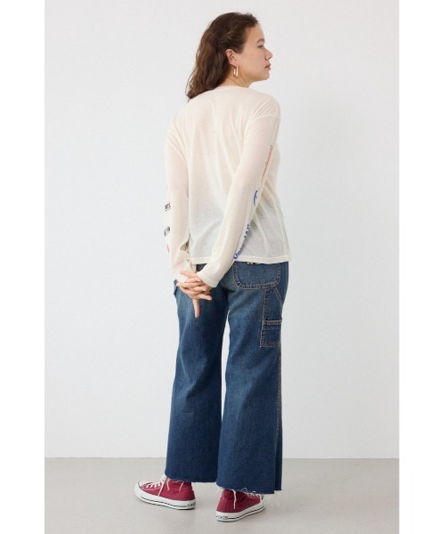 RODEO CROWNS WIDE BOWL（ロデオクラウンズワイドボウル）の「メッセージロングスリーブ Tシャツ（Tシャツ/カットソー・レディース・オフホワイト/ブラック/杢グレー・FREE）」の14枚目の写真