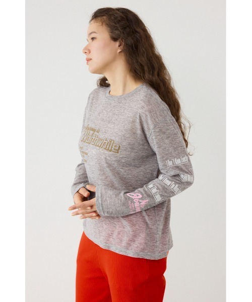 RODEO CROWNS WIDE BOWL（ロデオクラウンズワイドボウル）の「メッセージロングスリーブ Tシャツ（Tシャツ/カットソー・レディース・オフホワイト/ブラック/杢グレー・FREE）」の16枚目の写真