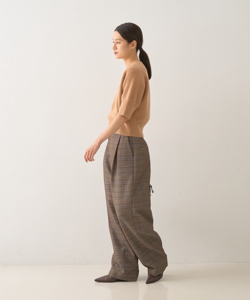 DESIGNWORKS(デザインワークス)の「ウール混タックバレルパンツ(その他パンツ・レディース・チェック/ブラック・36/38)」の5枚目の写真
