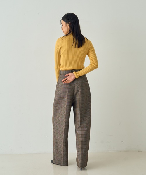 DESIGNWORKS(デザインワークス)の「ウール混タックバレルパンツ(その他パンツ・レディース・チェック/ブラック・36/38)」の6枚目の写真