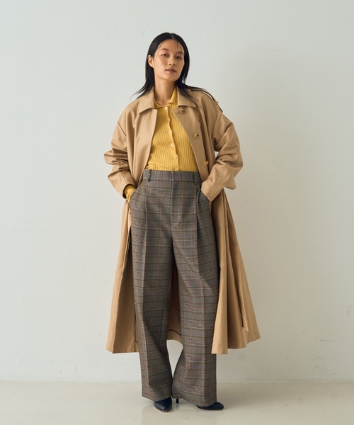 DESIGNWORKS(デザインワークス)の「ウール混タックバレルパンツ(その他パンツ・レディース・チェック/ブラック・36/38)」の7枚目の写真