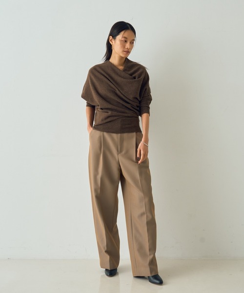 DESIGNWORKS(デザインワークス)の「ウール混タックバレルパンツ(その他パンツ・レディース・チェック/ブラック・36/38)」の12枚目の写真