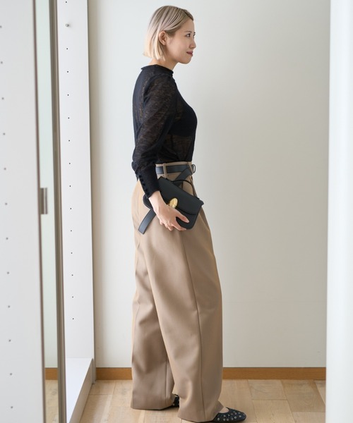 DESIGNWORKS(デザインワークス)の「ウール混タックバレルパンツ(その他パンツ・レディース・チェック/ブラック・36/38)」の13枚目の写真