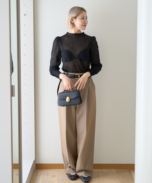 DESIGNWORKS(デザインワークス)の「ウール混タックバレルパンツ(その他パンツ・レディース・チェック/ブラック・36/38)」の14枚目の写真