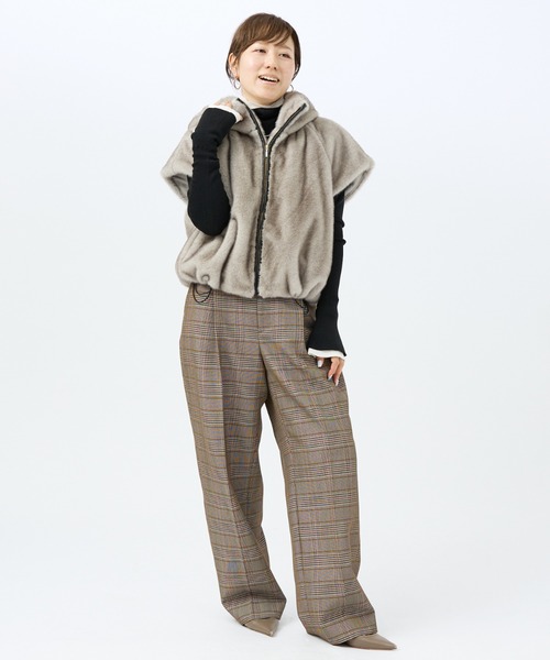 DESIGNWORKS(デザインワークス)の「ウール混タックバレルパンツ(その他パンツ・レディース・チェック/ブラック・36/38)」の17枚目の写真