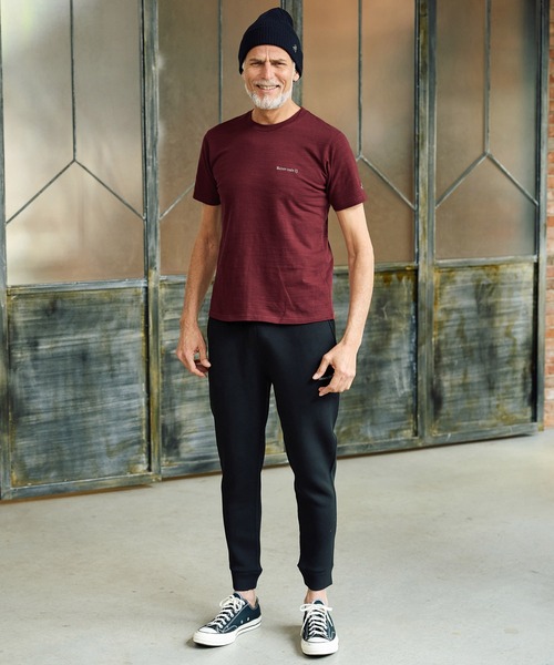 Maison code 13（メゾンコードサーティーン）の「mt10347-vintage naturalslub cut sew カットソー(M26S-25)（Tシャツ/カットソー・メンズ・バーガンディー/オフホワイト/ブラック・S/M/L/XL）」の11枚目の写真