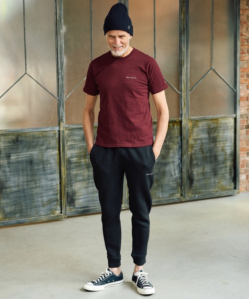 Maison code 13（メゾンコードサーティーン）の「mt10347-vintage naturalslub cut sew カットソー(M26S-25)（Tシャツ/カットソー・メンズ・バーガンディー/オフホワイト/ブラック・S/M/L/XL）」の12枚目の写真