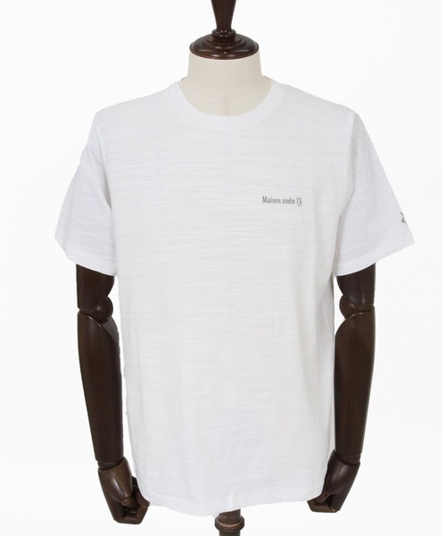 Maison code 13（メゾンコードサーティーン）の「mt10347-vintage naturalslub cut sew カットソー(M26S-25)（Tシャツ/カットソー・メンズ・バーガンディー/オフホワイト/ブラック・S/M/L/XL）」の19枚目の写真