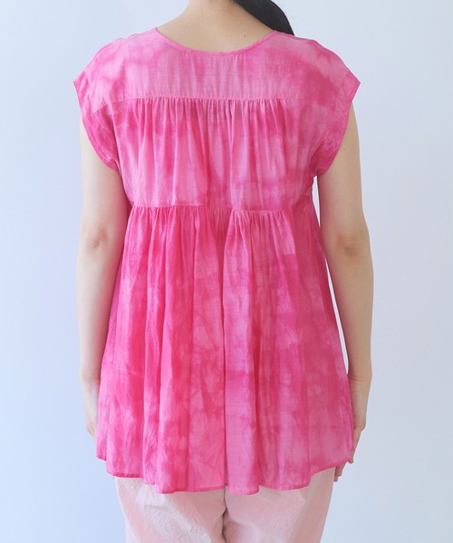 yuni(ユニ )の「100/1cotton cupla diffused dye capsleeves 2way blouse(シャツ/ブラウス・レディース・ブルー/ピンク・FREE)」の22枚目の写真