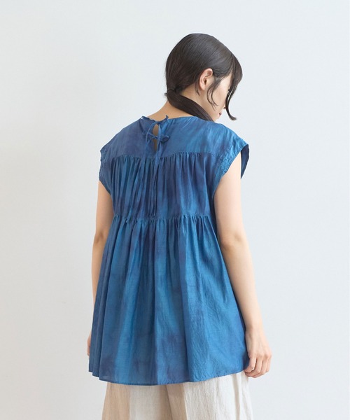 yuni(ユニ )の「100/1cotton cupla diffused dye capsleeves 2way blouse(シャツ/ブラウス・レディース・ブルー/ピンク・FREE)」の11枚目の写真