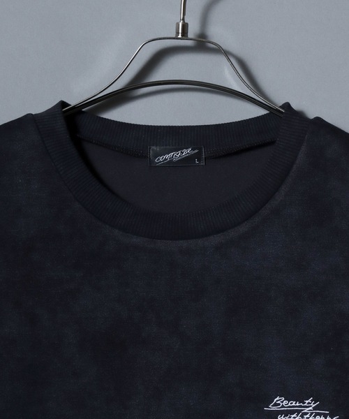 ANPAS(アンパス)の「Back-Printed Floral T-Shirt / フラワーバックプリント 半袖Tシャツ メンズ レディース ユニセックス トップス カットソー 花 ムラ加工(Tシャツ/カットソー・メンズ・ブラック/ワイン・L/M)」の13枚目の写真