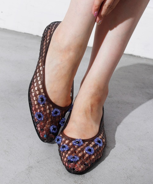 HEY!MrsROSE(ヘイミセスローズ)の「HEY! Mrs ROSE(ヘイ!ミセスローズ)Tiny Beads Sandals(サンダル・レディース・ゴールド/シルバー/レッド/ブラック・M/L)」の2枚目の写真