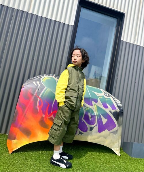 MUSINSA STANDARD KIDS（ムシンサスタンダードキッズ）の「[シティレジャー] CNベルト付きマルチポケットカーゴバミューダパンツ [カーキ]（その他パンツ・レディース・その他・110/120/130/140/150/160）」の9枚目の写真