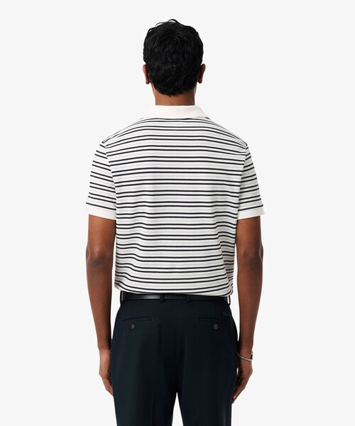 LACOSTE(ラコステ)の「マルチボーダー鹿の子地ポロシャツ(ポロシャツ・メンズ・ブラック/ライトブルー/ベージュ・3/2/5/4/6)」の9枚目の写真