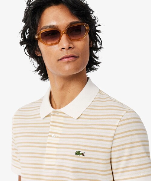 LACOSTE(ラコステ)の「マルチボーダー鹿の子地ポロシャツ(ポロシャツ・メンズ・ブラック/ライトブルー/ベージュ・3/2/5/4/6)」の10枚目の写真