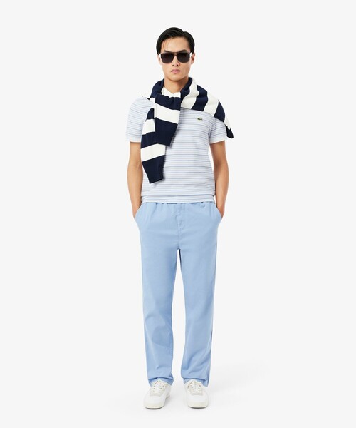 LACOSTE(ラコステ)の「マルチボーダー鹿の子地ポロシャツ(ポロシャツ・メンズ・ブラック/ライトブルー/ベージュ・3/2/5/4/6)」の22枚目の写真