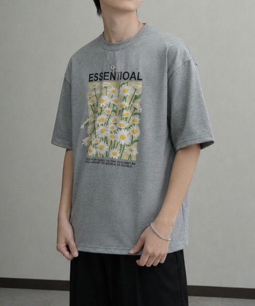 NILWAY(ニルウェイ)の「高密度編み TC度詰め天竺 モード古着風 アソートプリントTシャツ(Tシャツ/カットソー・メンズ・ホワイト/ネイビー系1/グレー系1/ブラック系1/ブラウン/ホワイト系4/ブラック系/イエロー/グレー/ネイビー系/グレー系/ホワイト系3/ネイビー系2/ブラック系2/ホワイト系/ブラック/ホワイト系1/ホワイト系2/グレー系3/グレー系4/ブラウン系/ネイビー系3・MEDIUM/LARGE)」の14枚目の写真