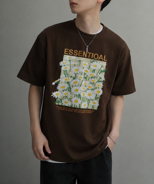 NILWAY(ニルウェイ)の「高密度編み TC度詰め天竺 モード古着風 アソートプリントTシャツ(Tシャツ/カットソー・メンズ・ホワイト/ネイビー系1/グレー系1/ブラック系1/ブラウン/ホワイト系4/ブラック系/イエロー/グレー/ネイビー系/グレー系/ホワイト系3/ネイビー系2/ブラック系2/ホワイト系/ブラック/ホワイト系1/ホワイト系2/グレー系3/グレー系4/ブラウン系/ネイビー系3・MEDIUM/LARGE)」の17枚目の写真