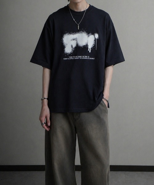 NILWAY(ニルウェイ)の「高密度編み TC度詰め天竺 モード古着風 アソートプリントTシャツ(Tシャツ/カットソー・メンズ・ホワイト/ネイビー系1/グレー系1/ブラック系1/ブラウン/ホワイト系4/ブラック系/イエロー/グレー/ネイビー系/グレー系/ホワイト系3/ネイビー系2/ブラック系2/ホワイト系/ブラック/ホワイト系1/ホワイト系2/グレー系3/グレー系4/ブラウン系/ネイビー系3・MEDIUM/LARGE)」の20枚目の写真