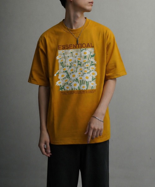NILWAY(ニルウェイ)の「高密度編み TC度詰め天竺 モード古着風 アソートプリントTシャツ(Tシャツ/カットソー・メンズ・ホワイト/ネイビー系1/グレー系1/ブラック系1/ブラウン/ホワイト系4/ブラック系/イエロー/グレー/ネイビー系/グレー系/ホワイト系3/ネイビー系2/ブラック系2/ホワイト系/ブラック/ホワイト系1/ホワイト系2/グレー系3/グレー系4/ブラウン系/ネイビー系3・MEDIUM/LARGE)」の22枚目の写真