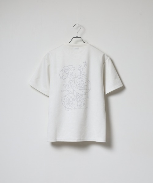 FUNALIVE(ファンアライブ)の「スウェードタッチダンボール 花柄Tシャツ 半袖(Tシャツ/カットソー・メンズ・オフホワイト/ブラック・M/L)」の9枚目の写真