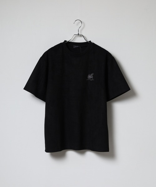 FUNALIVE(ファンアライブ)の「スウェードタッチダンボール 花柄Tシャツ 半袖(Tシャツ/カットソー・メンズ・オフホワイト/ブラック・M/L)」の3枚目の写真