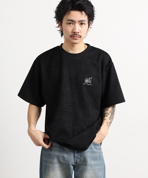 FUNALIVE(ファンアライブ)の「スウェードタッチダンボール 花柄Tシャツ 半袖(Tシャツ/カットソー・メンズ・オフホワイト/ブラック・M/L)」の12枚目の写真